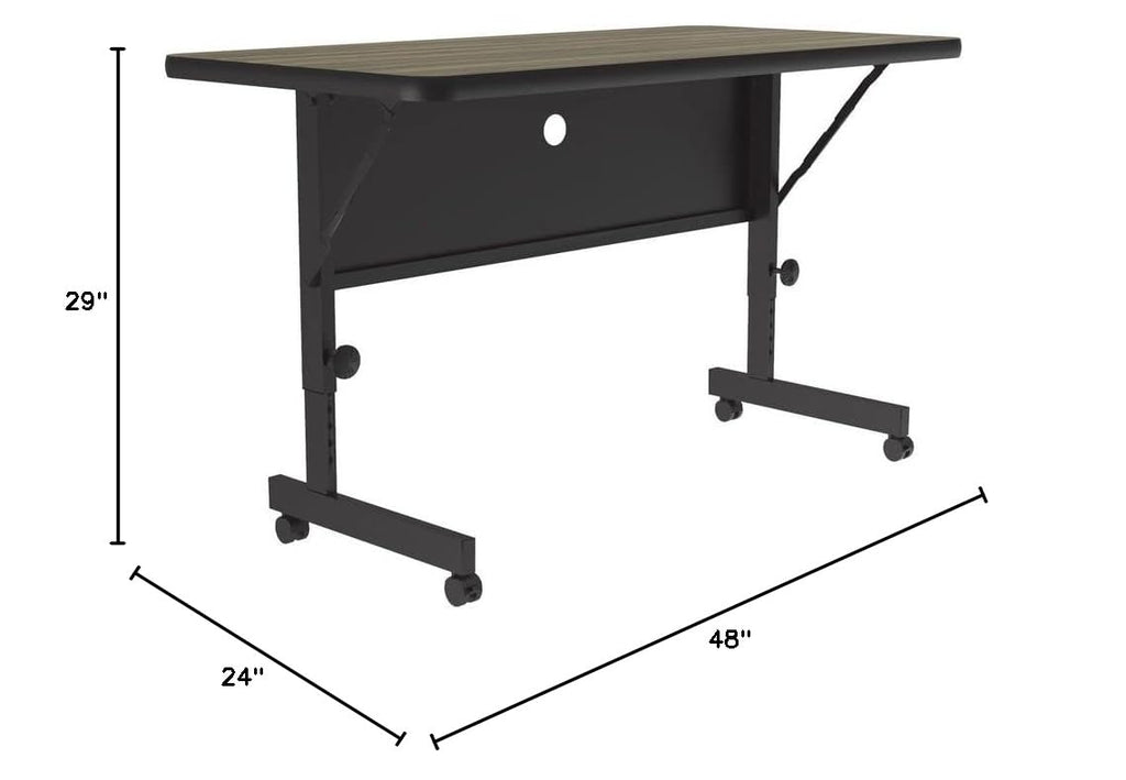 24"x48" Height Adjustable Flip Top Training Table F39059