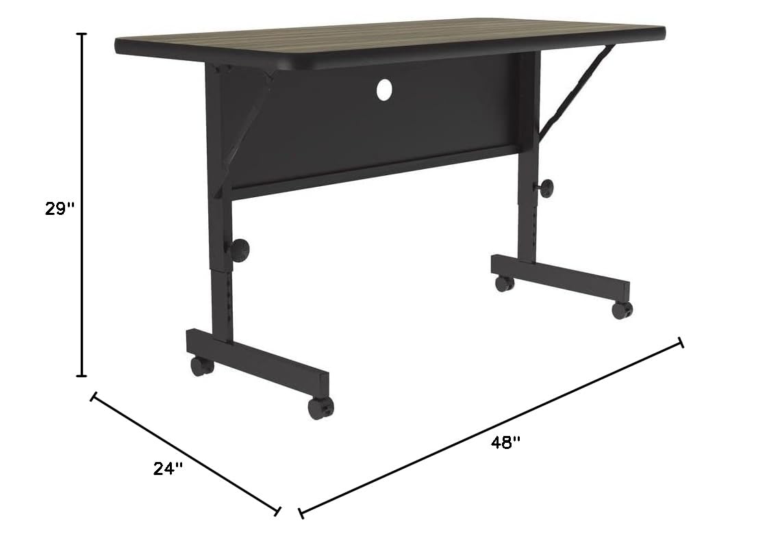 24"x48" Height Adjustable Flip Top Training Table F39059
