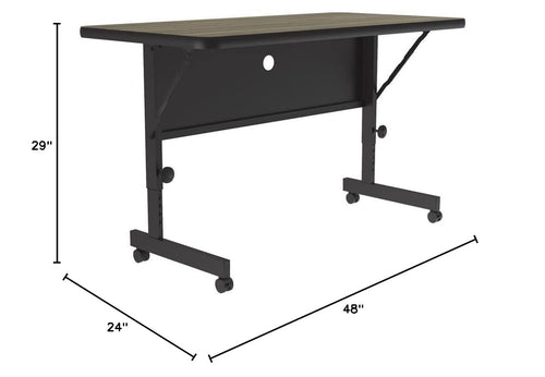 24"x48" Height Adjustable Flip Top Training Table F39059