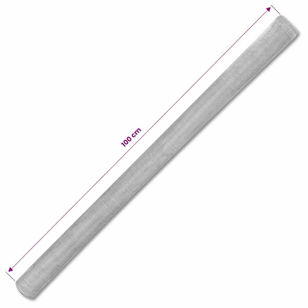 Aluminum Mesh Screen 39.4x196.9 Inches Silver D47947