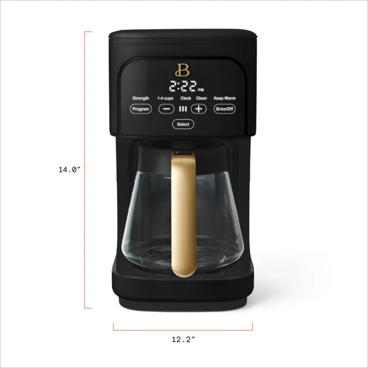 Programmable 12-Cup Drip Coffee Machine with Glass Carafe L2647