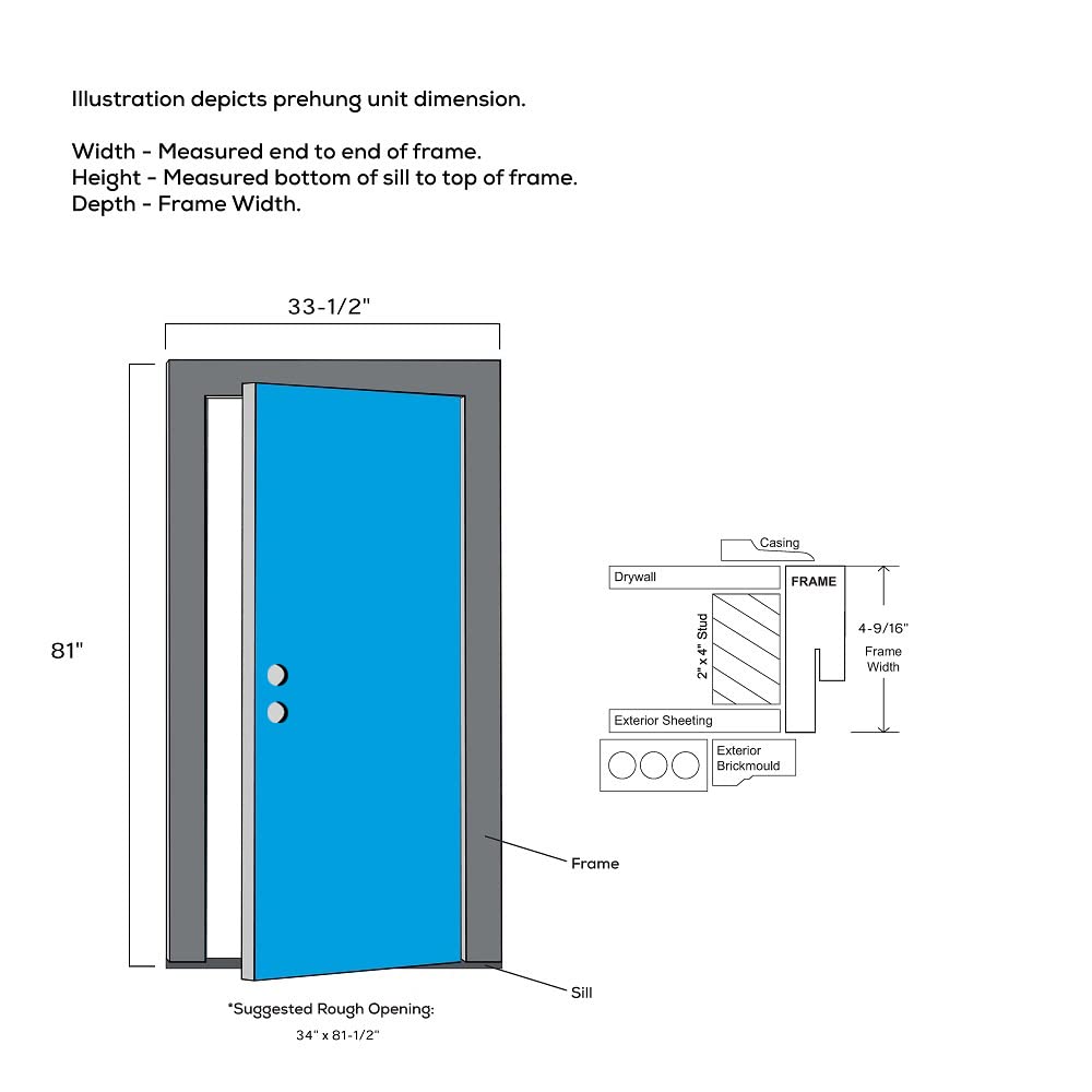 Primed Fiberglass 9 Lite Prehung Door 32" x 80" P985360