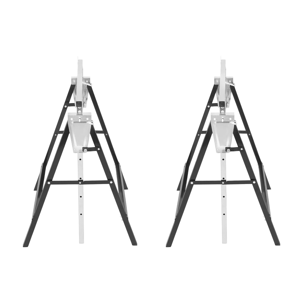 2-Pack Metal Saw Horses, 220 lbs Capacity, Adjustable Height D304344