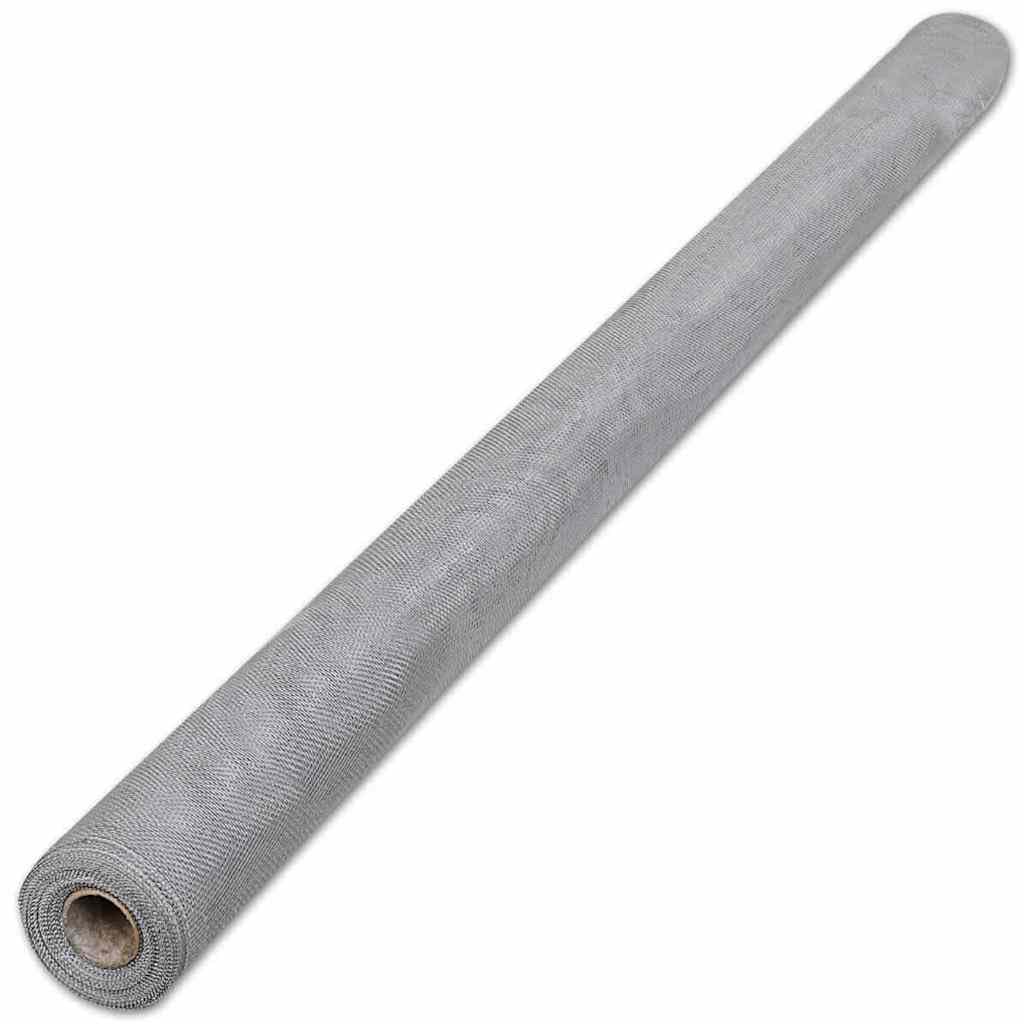 Aluminum Mesh Screen 39.4x196.9 Inches Silver D47947