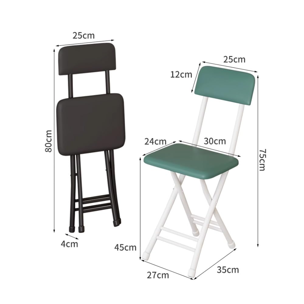 18 Inch Folding Stool with Backrest O193332