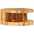 Round Coffee Table 25.6"x11.8" Solid Sheesham Wood F96968