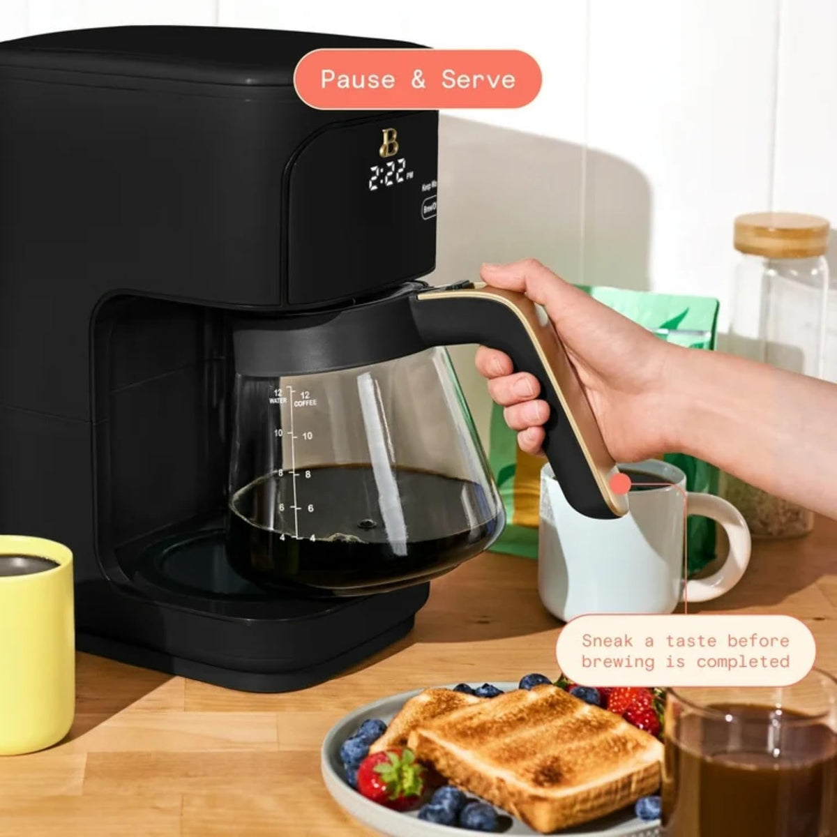 Programmable 12-Cup Drip Coffee Machine with Glass Carafe L2647