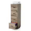 4 Drawer Wood File Cabinet with Lock U3122