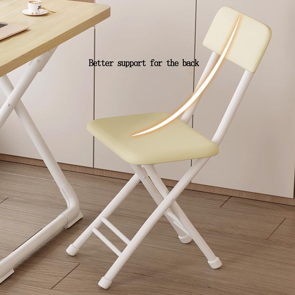 18 Inch Folding Stool with Backrest O193332