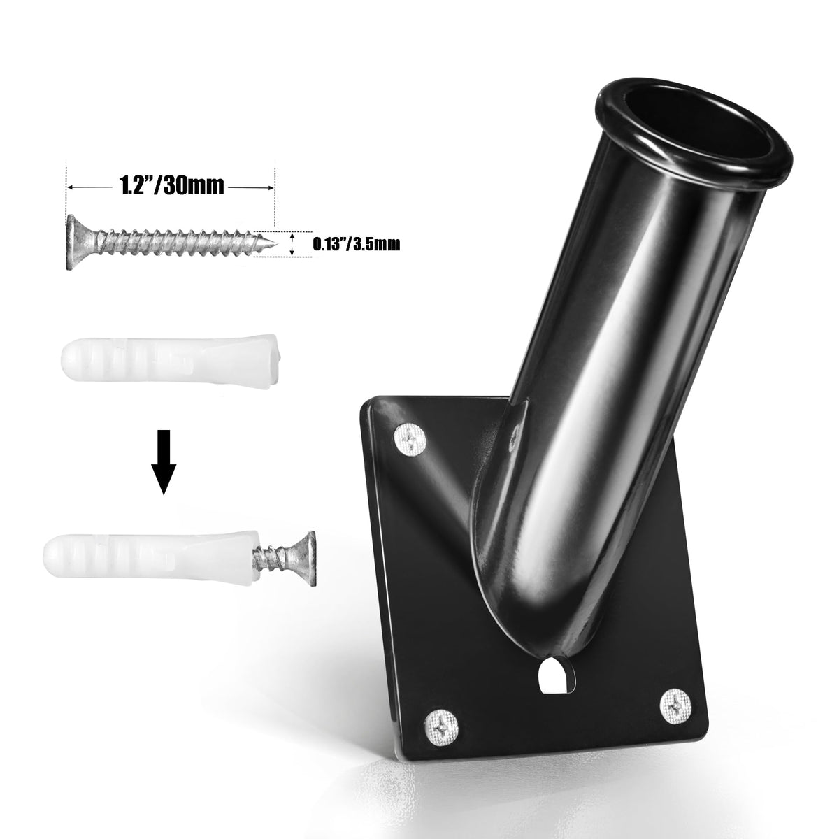 45 Degree Angle Aluminum Flag Pole Mounting Bracket U68343
