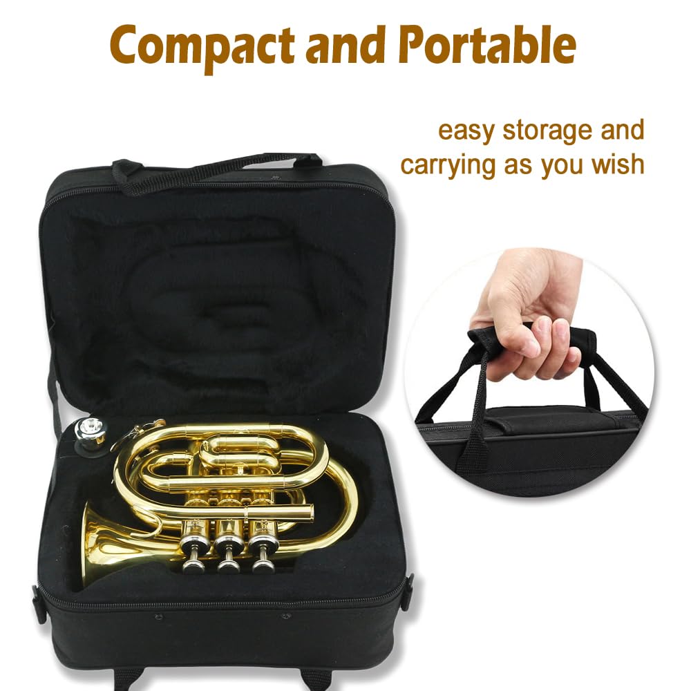 Bb Flat Pocket Trumpet with 7C Mouthpiece G994
