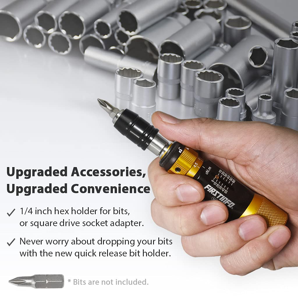 Certified Torque Limiting Screwdriver, 5-60 cNm, 1/4" Hex J8847