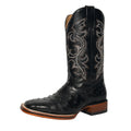 Black Leather Square Toe Western Boots I406