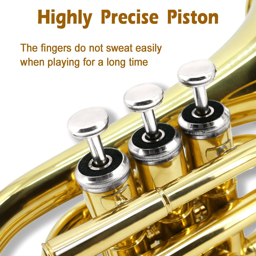 Bb Flat Pocket Trumpet with 7C Mouthpiece G994
