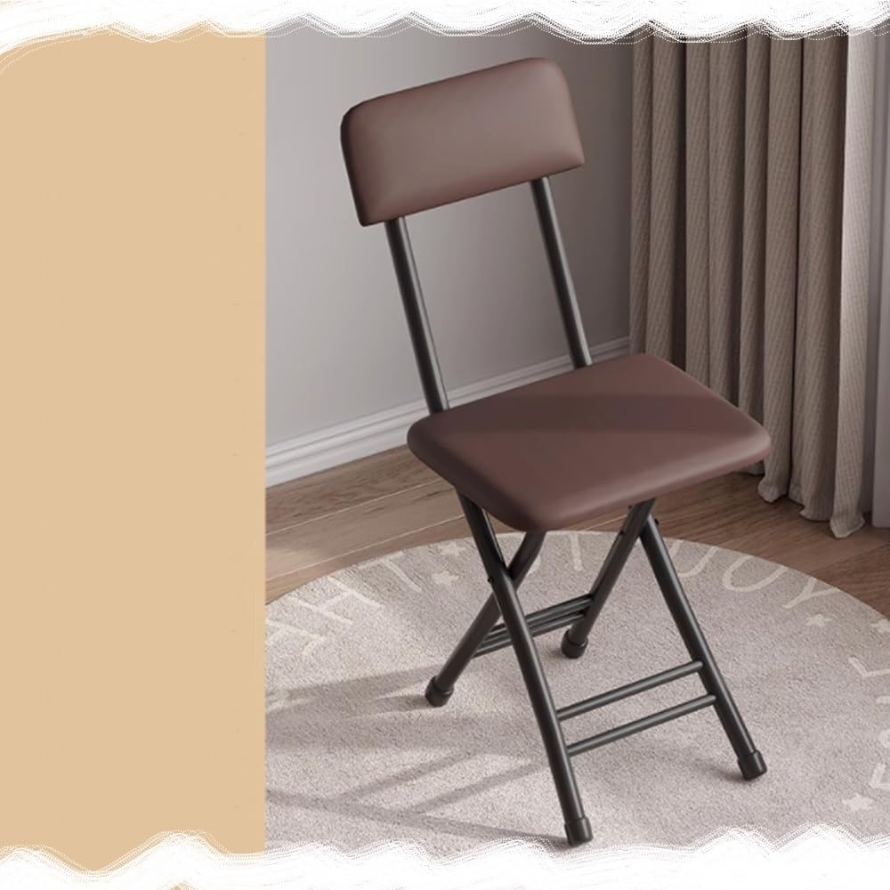 18 Inch Folding Stool with Backrest O193332