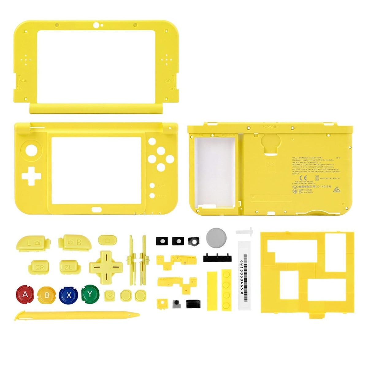 NEW 3DS XL LL Housing Shell Replacement Middle Frame Case with Stylus Touch Pen Black R9421