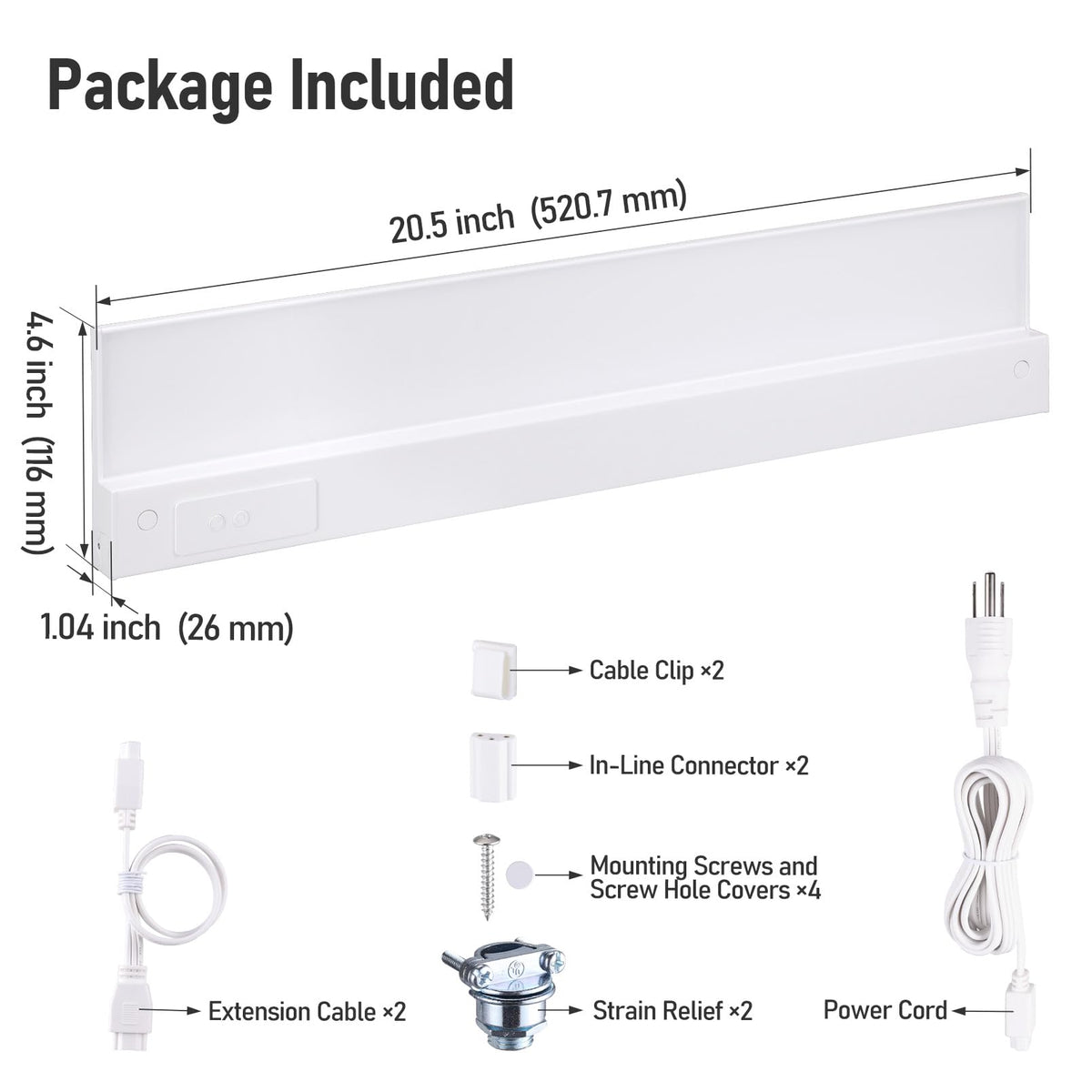 2-Pack Ultra-Slim LED Under Cabinet Lighting R9458