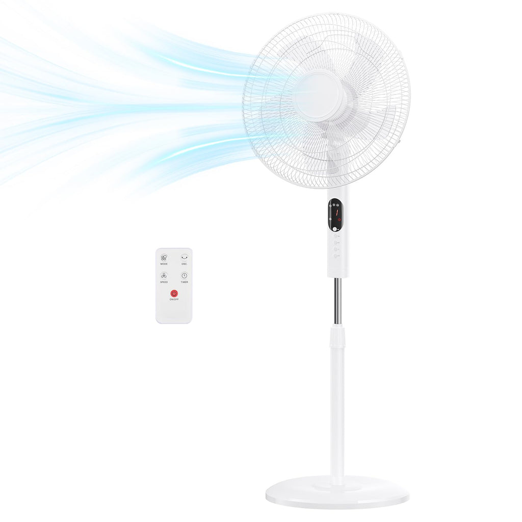 17" Oscillating Pedestal Fan with Remote W7323