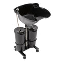 Portable Shampoo Bowl with Electric Pump, Adjustable Height 2.64Gal Dual Bucket U46415