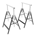 2-Pack Metal Saw Horses, 220 lbs Capacity, Adjustable Height D304344