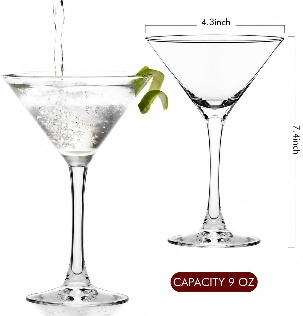 Hand Blown Crystal Martini Glasses Set of 4 L1018