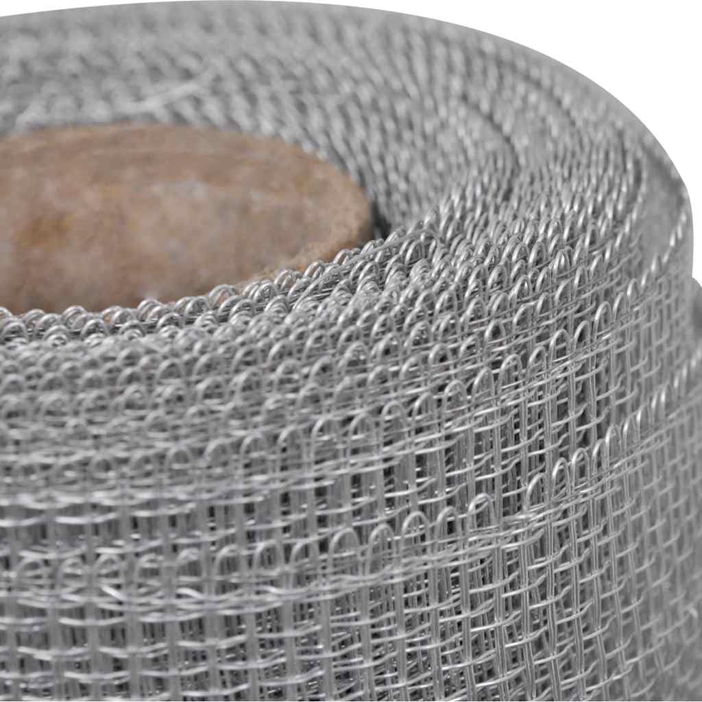 Aluminum Mesh Screen 39.4x196.9 Inches Silver D47947