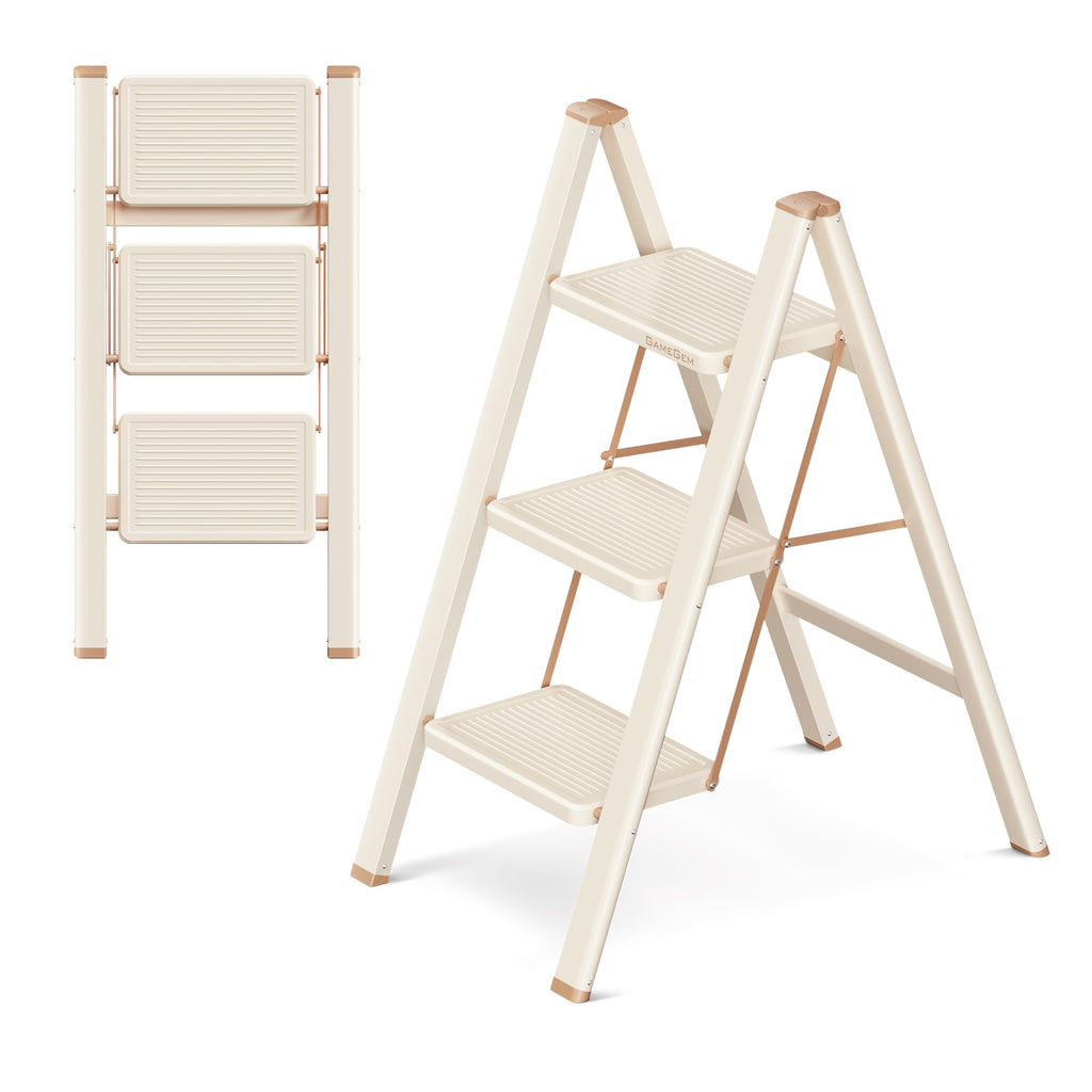 Foldable 3 Step Ladder with Anti-Slip Pedal C35579