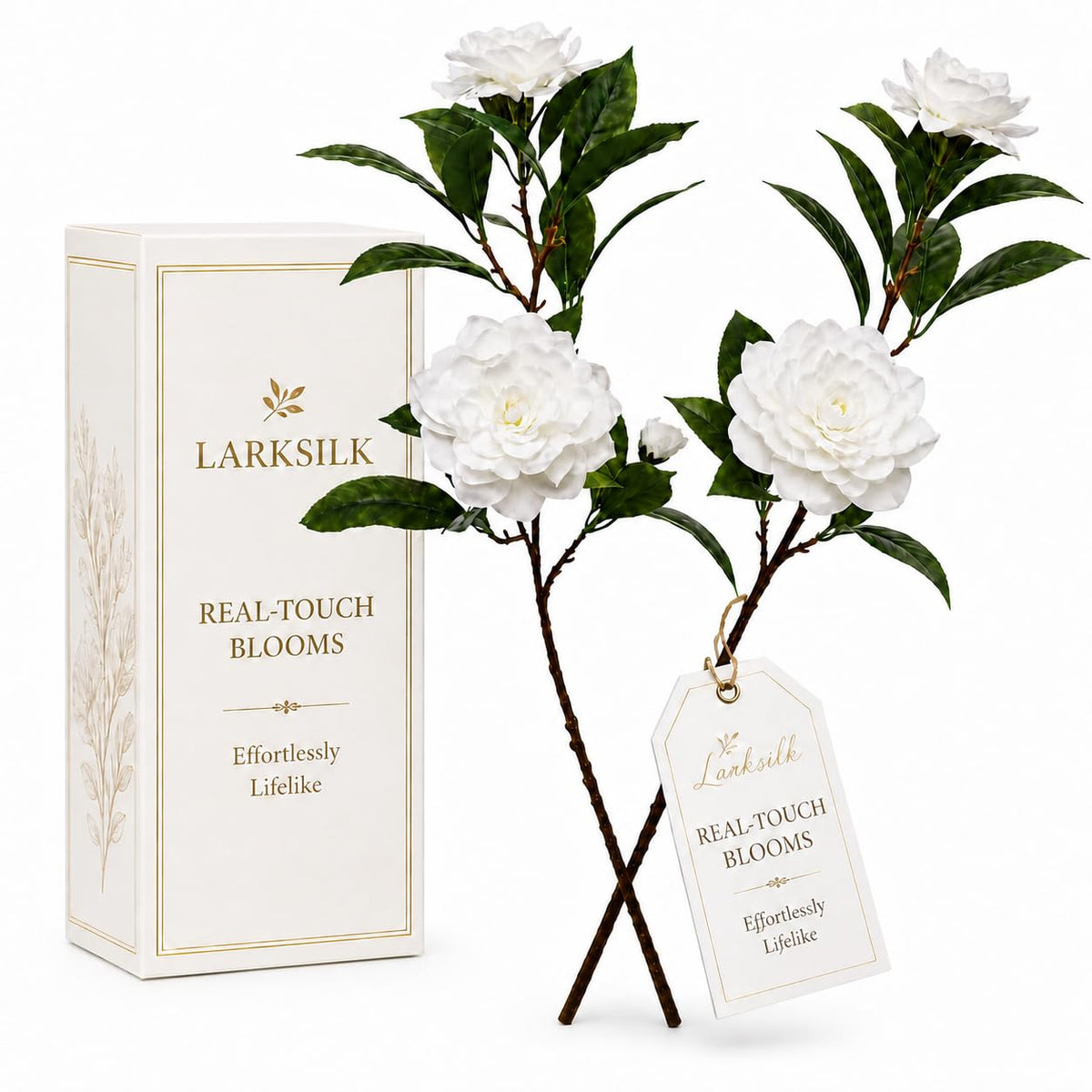 White 2 Pack 28in Faux Flowers A56287
