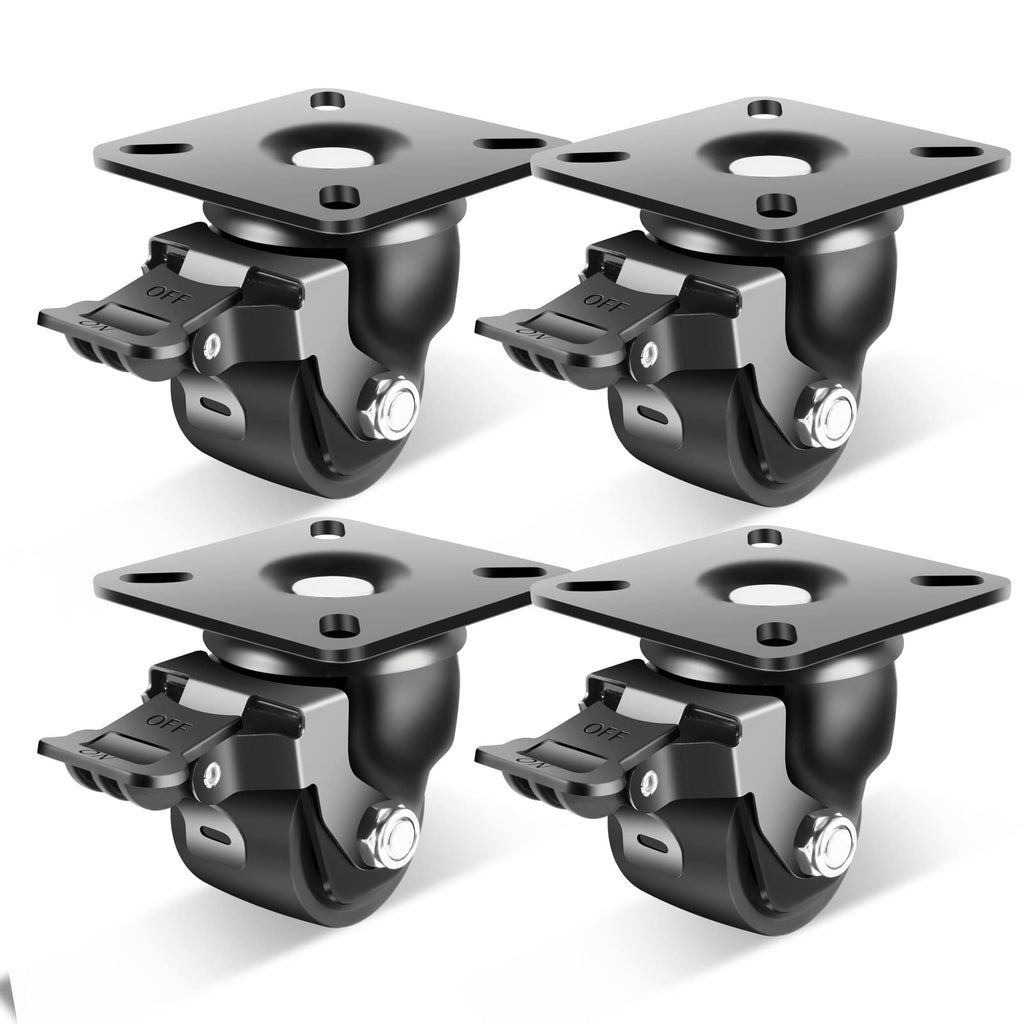 2-Inch Heavy Duty Casters Set of 4 with Brake X49172