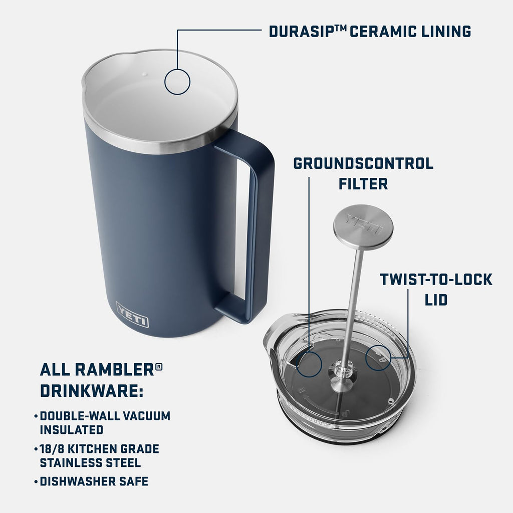 34 oz Stainless Steel French Press Coffee Maker S1186