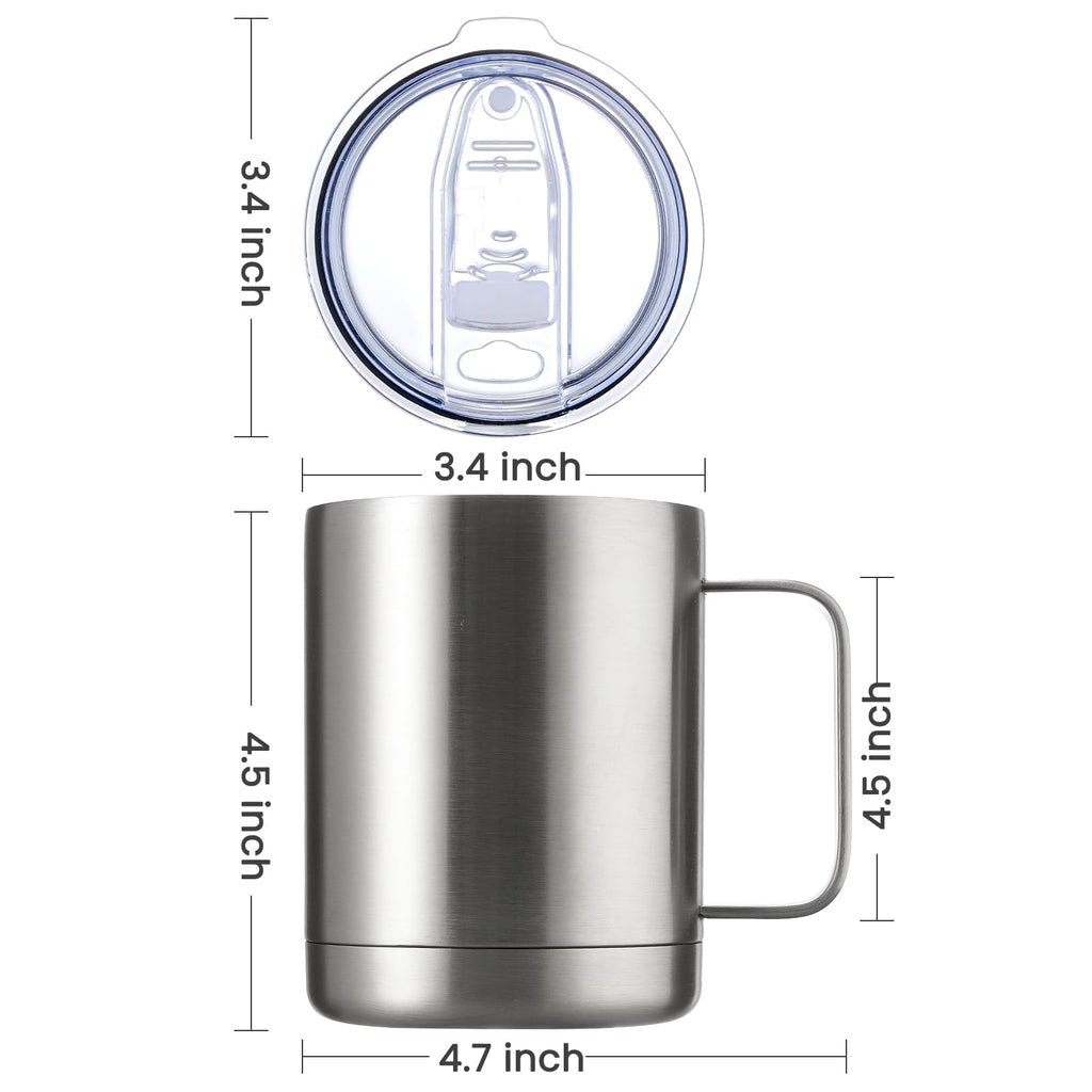 12 oz Stainless Steel Insulated Coffee Mug Set of 2 Q518