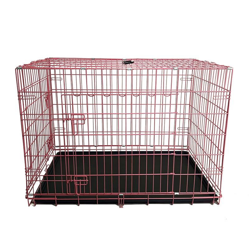 48-Inch Folding Metal Dog Crate with Divider, Tray, and Carry Handle F498409