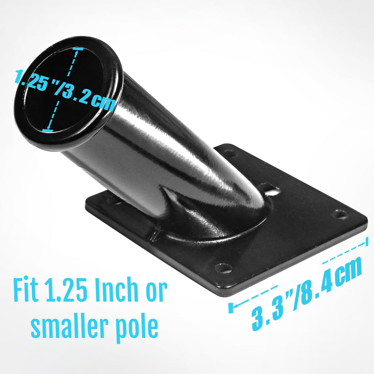 45 Degree Angle Aluminum Flag Pole Mounting Bracket U68343