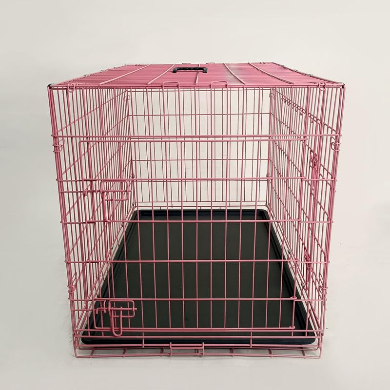 48-Inch Folding Metal Dog Crate with Divider, Tray, and Carry Handle F498409