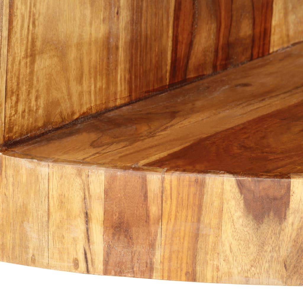 Round Coffee Table 25.6"x11.8" Solid Sheesham Wood F96968