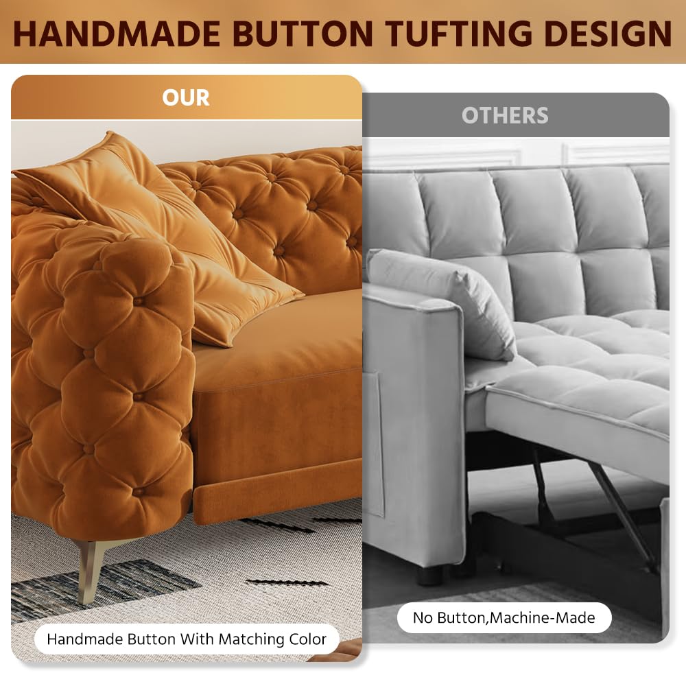 King 3 in 1 Convertible Sleeper Sofa with Ottoman J314099