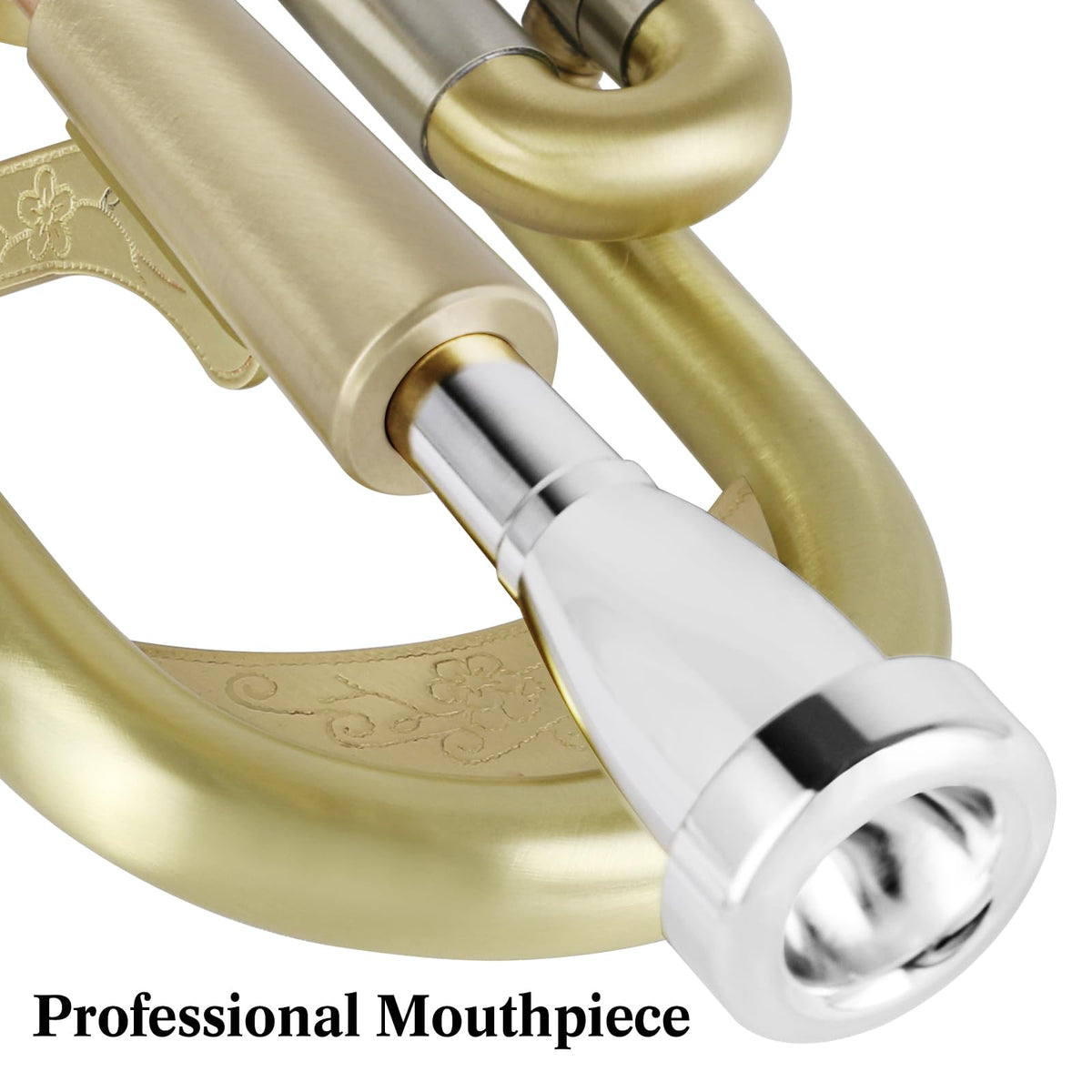 Brushed Finish Standard Brass Bb Trumpet Set with Hard Case K55763