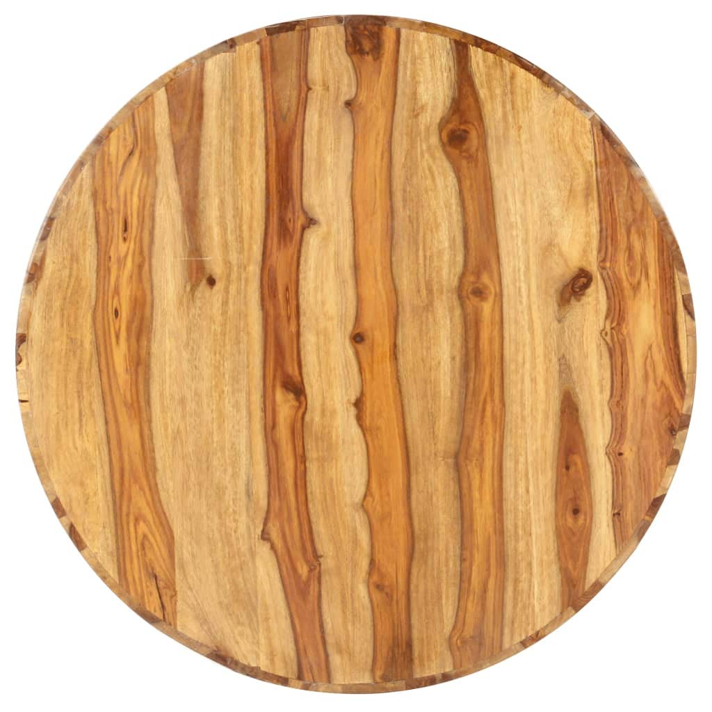 Round Coffee Table 25.6"x11.8" Solid Sheesham Wood F96968