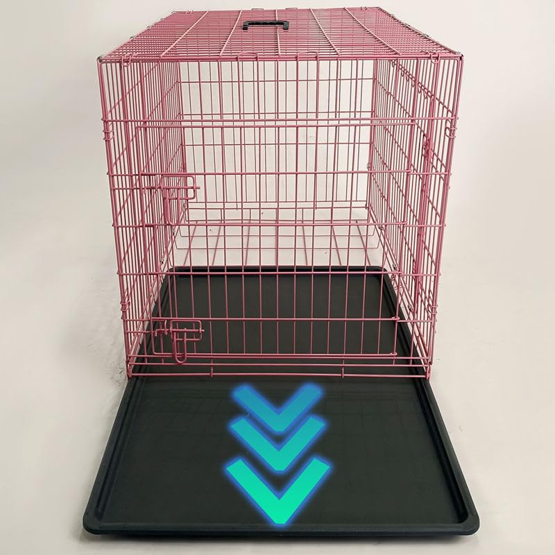 48-Inch Folding Metal Dog Crate with Divider, Tray, and Carry Handle F498409
