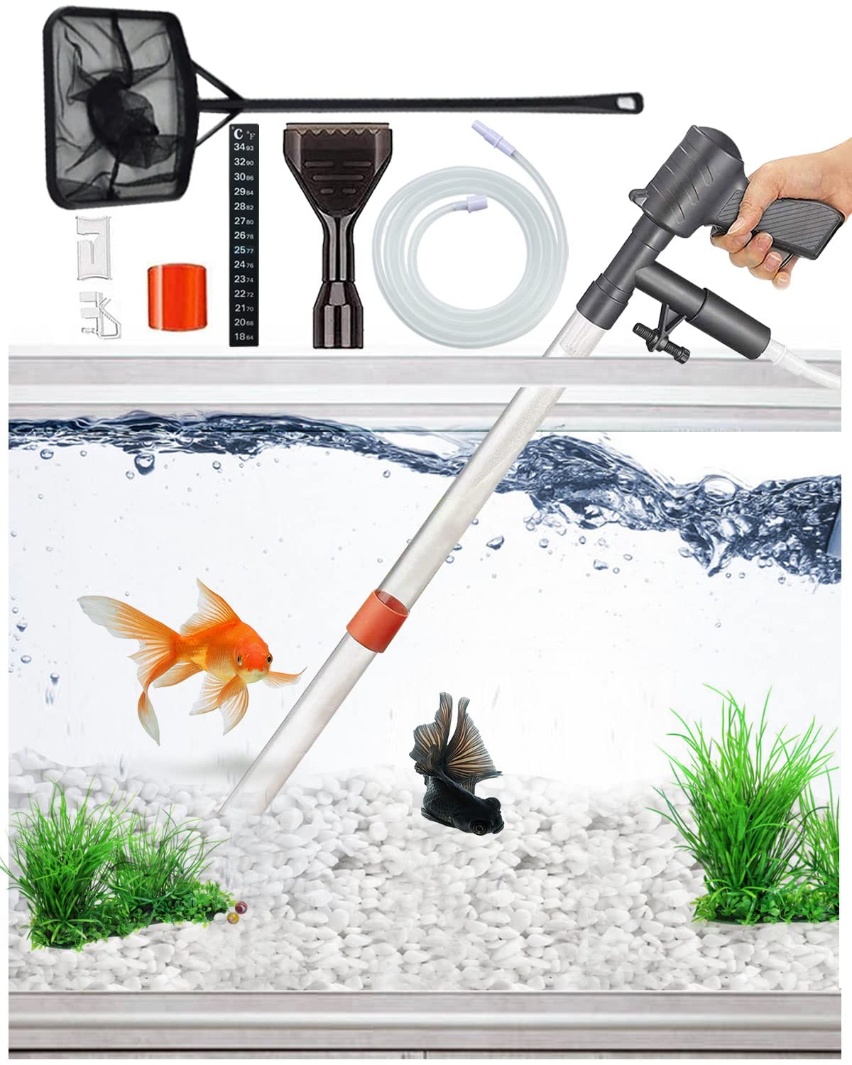 Aquarium Gravel Cleaner Vacuum Fish Tank Cleaner Kit B1246