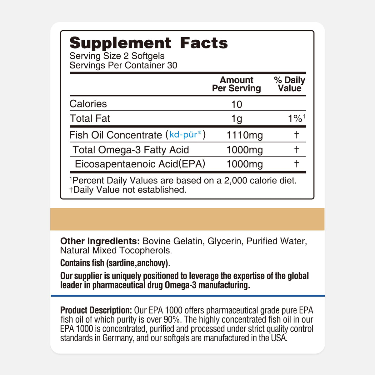 Omega 3 Fish Oil 1000mg Mini Softgels 60 Count S26375