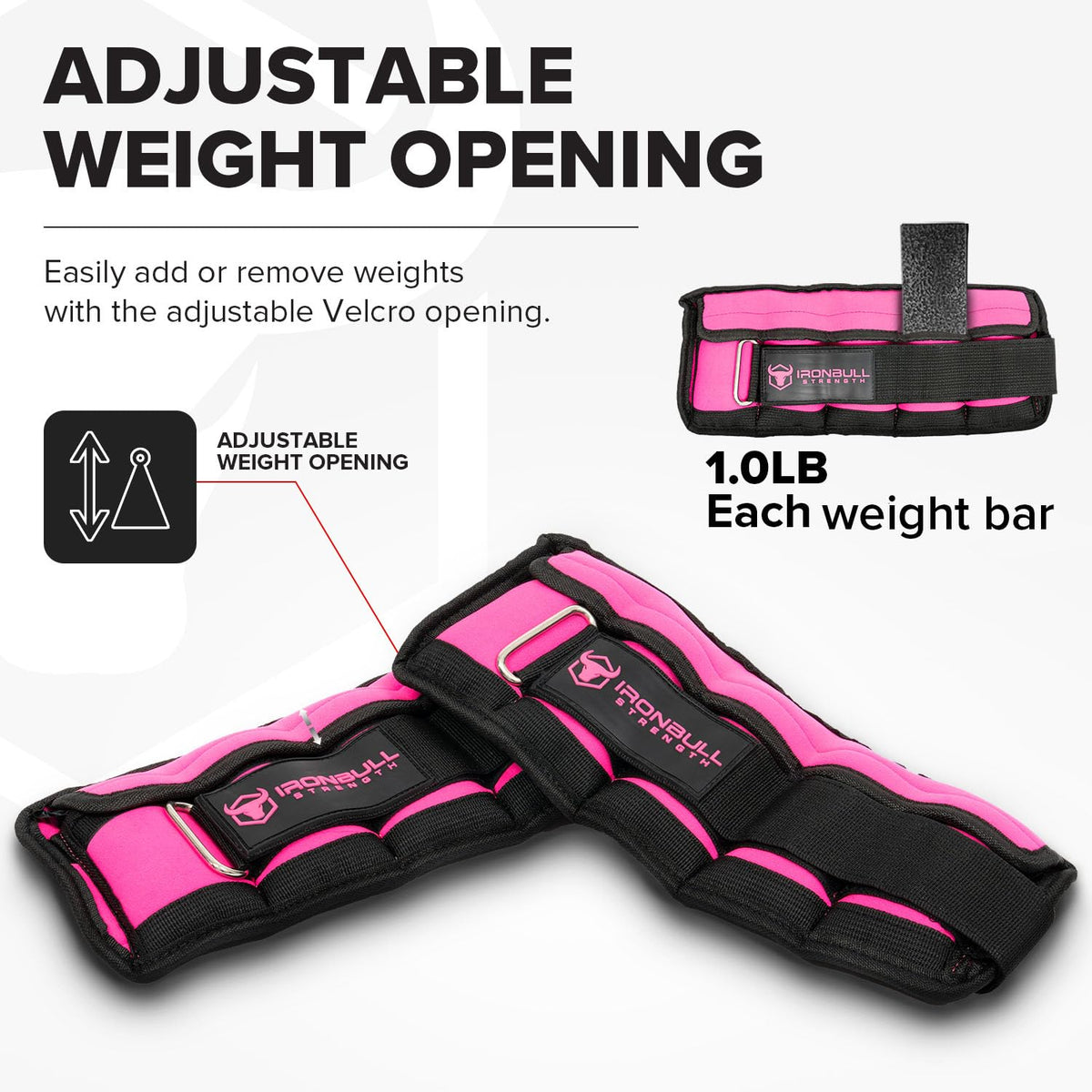 Adjustable Ankle Weights 10lbs/Pair with Straps S632706