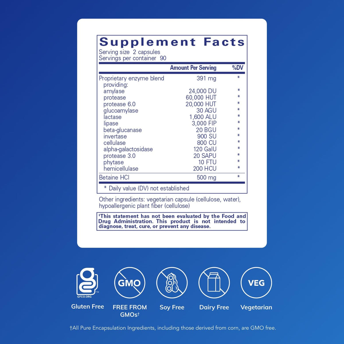 Digestive Enzymes Ultra with Betaine HCl, 180 Capsules I698917