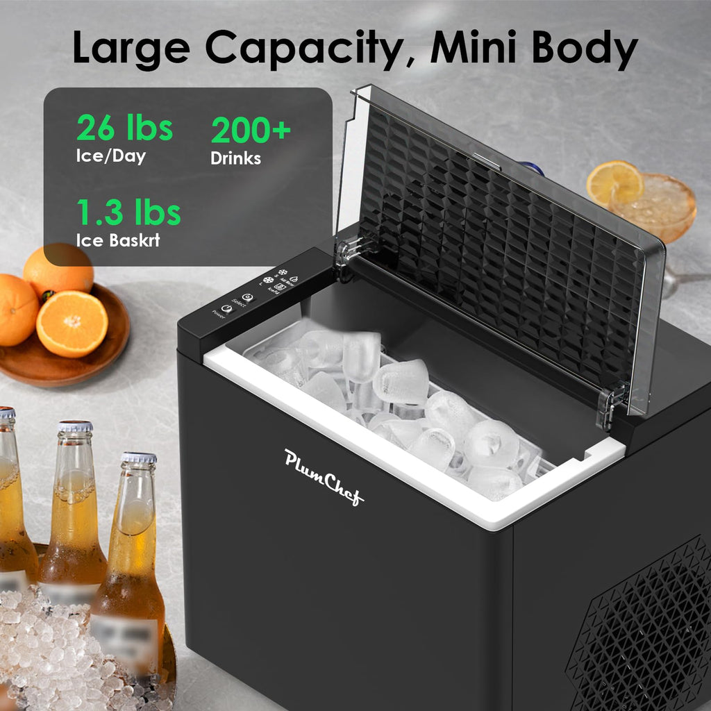 Portable Countertop Ice Maker Machine, 26Lbs/24H, Black I8027