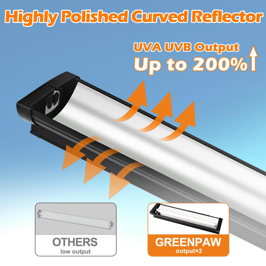 8W 10.0 UVB Reptile Light Fixture Combo Kit with Terrarium Hood H738271