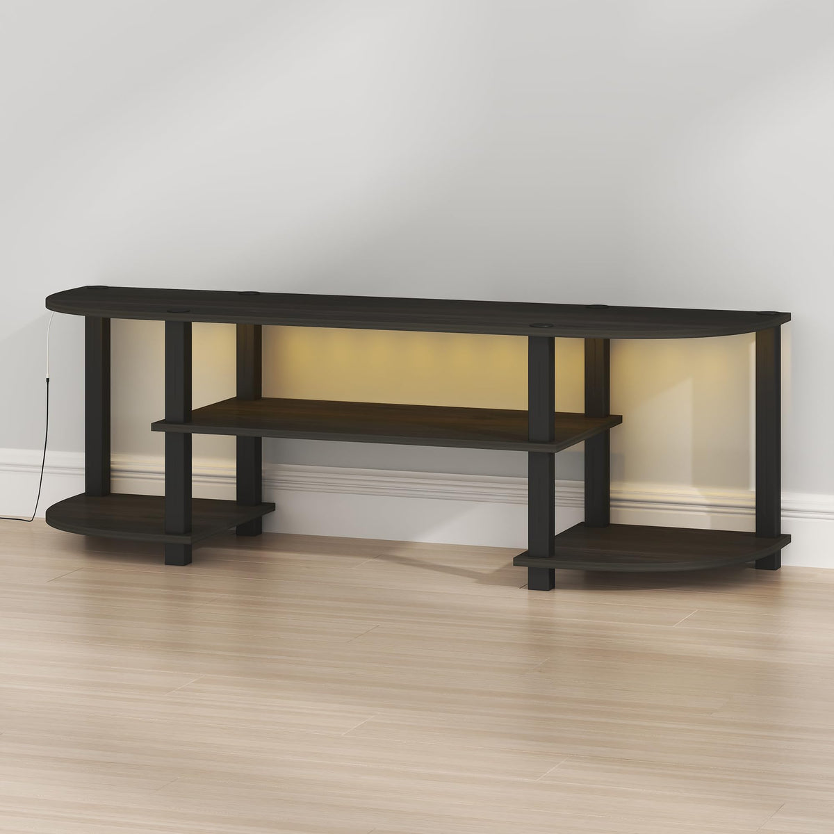 Black 3-Tier TV Stand for 55 Inch TV S328