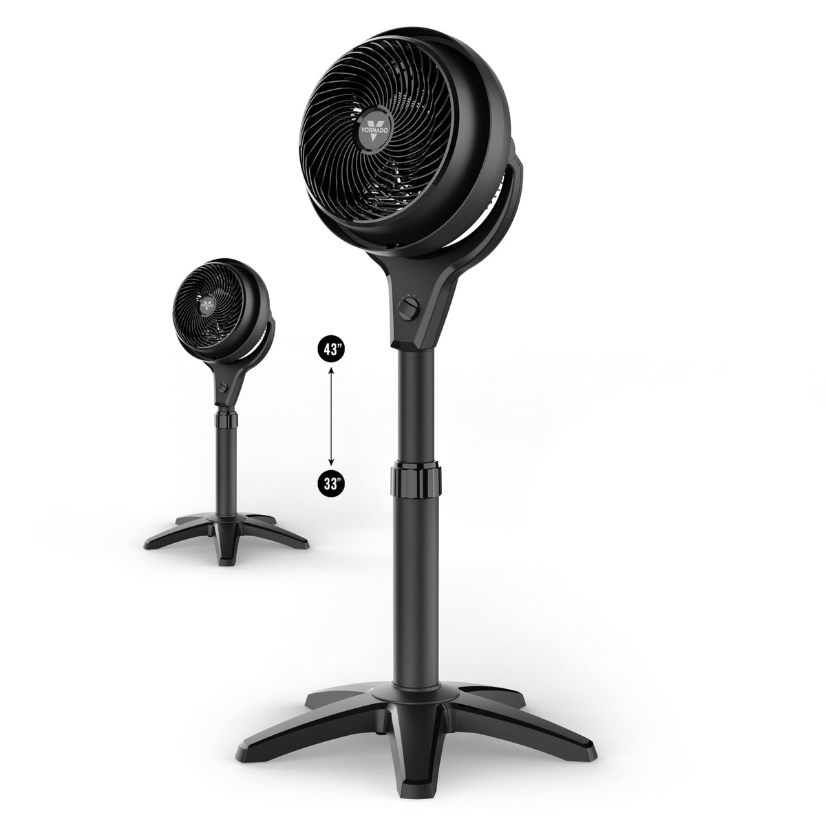 Whole Room Air Circulator Pedestal Fan, 3 Speeds, Black W580