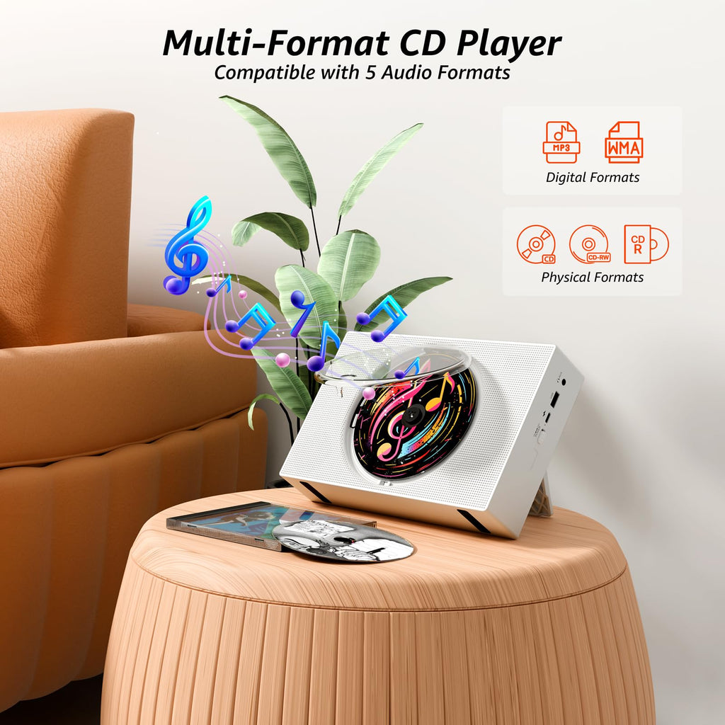 Portable CD Player Boombox with Bluetooth FM Radio H197
