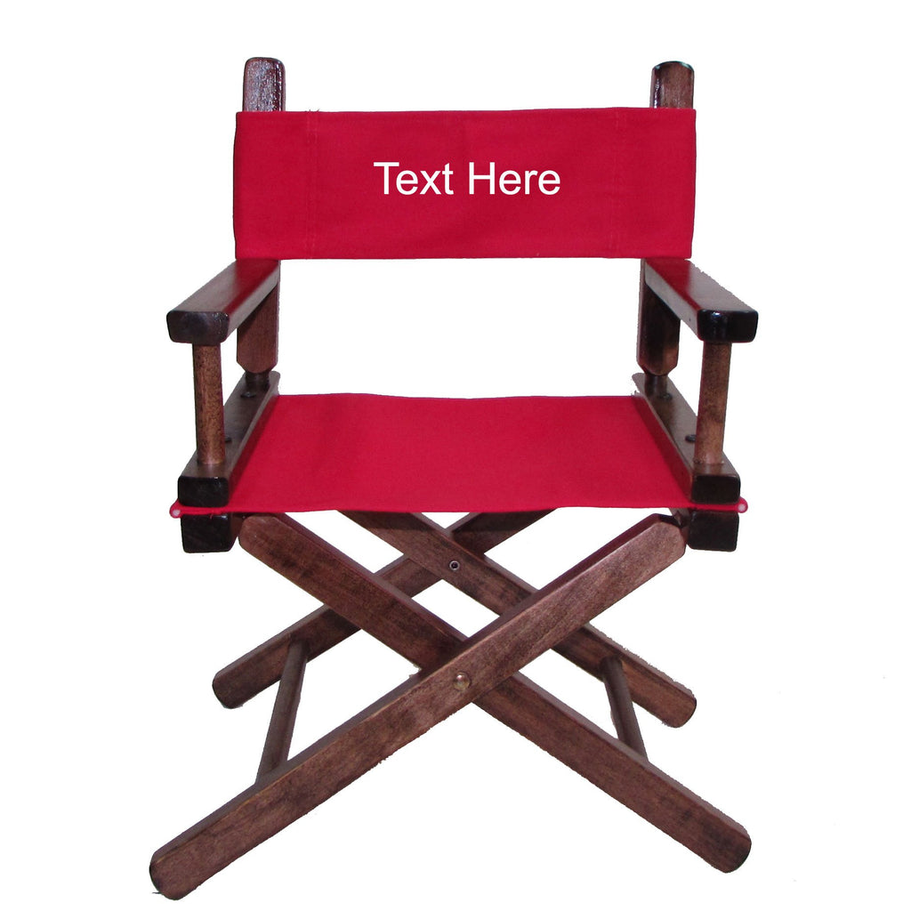 Personalized Embroidered Walnut Frame Toddler's Directors Chair X236