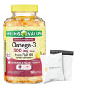 Omega-3 500 mg 180 Count Fish Oil Dietary Supplements T367843